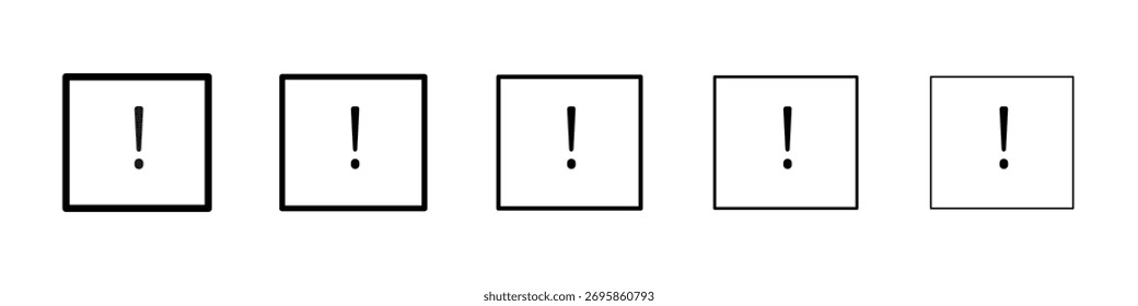 Ícone de interface de exclamação Ilustração de arte vetorial