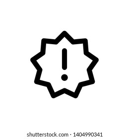 Exclamation line icon concept vector illustration, symbol