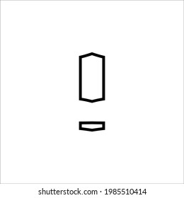 Exclamation line icon. Simple style idea concept poster background symbol. Info button Logo design element. T-shirt printing. Vector for sticker.