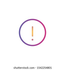 Exclamation  - Line Vector Icon