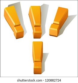 Exclamation mark in 3D