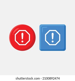 exclamation mark 3d set icon modern trend in the style of glass morphism with gradient. The collection includes 4 icons in a single style of business, finance, website, or etc.