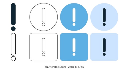 exclamation mark alert, advice, danger, Attention,  Warning, caution, important sign icon symbol ui and ux design, glyphs and stroke line icon	