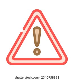 vector de icono de color de alerta de marca de exclamación. signo de alerta de marca de exclamación. ilustración de símbolo aislado