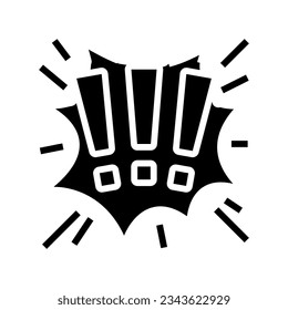 exclamation mark alert glyph icon vector. exclamation mark alert sign. isolated symbol illustration