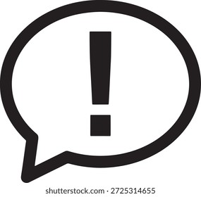Icono de alerta de signo de exclamación en la Ilustración vectorial de la burbuja de voz
