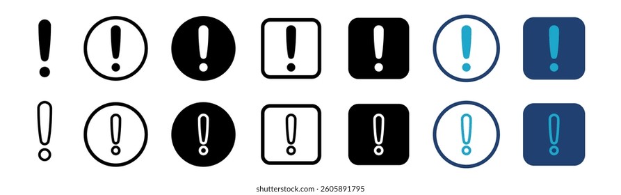Exclamation mark. Alert icon. Warning sign and symbol. Exclamation vector