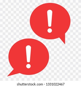 Exclamation mark. The attention icon. Danger symbol. Alert icon 