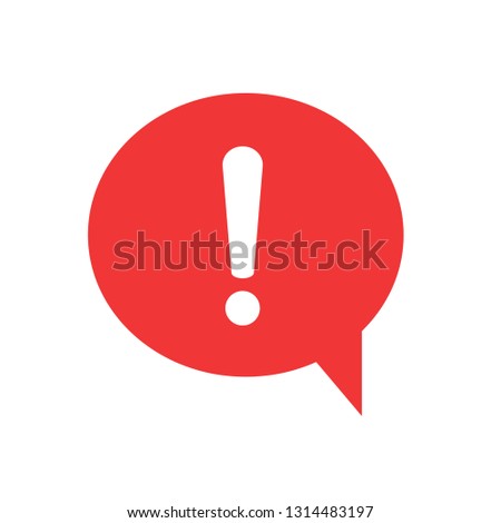 Exclamation mark. The attention icon. Danger symbol. Alert icon 