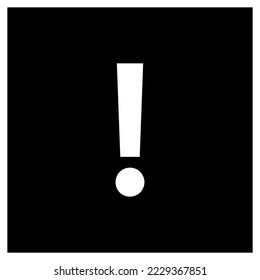 Exclamation mark, Attention sign, Caution icon, Hazard warning symbol, vector mark symbols. White outline design. Isolated icon.