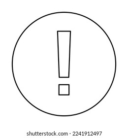 Ausrufezeichen, Vorsichtszeichen, Vorsichtssymbol, Gefahrenwarnsymbol, Vektormarkensymbole. Schwarze Rahmenkonstruktion. Isolierte Ikone.