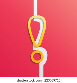 Exclamation Mark Background . Vector Attention Sign Logo . Dangerous Symbol .
