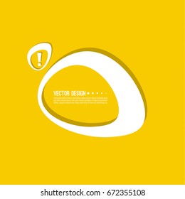 Exclamation mark blank template. Attention sign icon. 