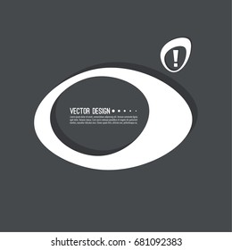 Exclamation mark blank template. Attention sign icon. 