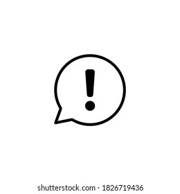 Exclamation Sign Icon Bubble Symbol Vector Stock Vector (Royalty Free ...