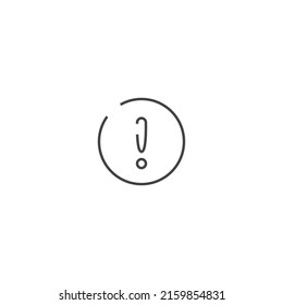 Exclamation Mark Button Thin Line Icon, Editable Stroke Icon Eps 10