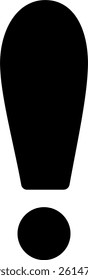 Exclamation Mark Caution Sign in Black