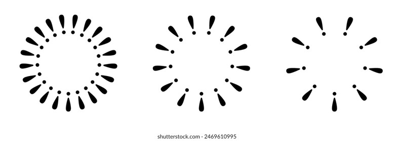 Exclamation mark circle frame.Attention round border design