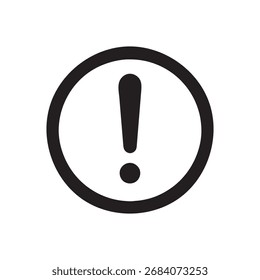 Exclamation Mark in Circle Outline Icon

