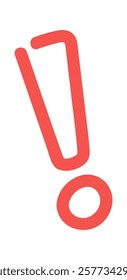 Exclamation mark color doodle element