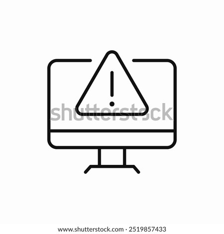 exclamation mark computer icon sign vector