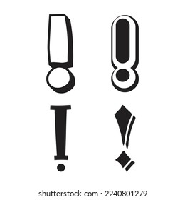 exclamation mark creative design. exclamation icon flat style illustration vector.
