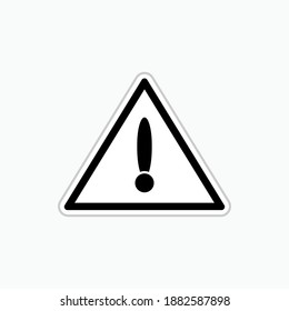 Exclamation Mark. Danger Icon. Warning Symbol - Vector Logo Template. 
