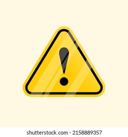 Exclamation Mark Danger Sign Icon Vector for Road Traffic Safety Poster or Graphic Element