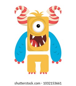 
An exclamation mark designed as a cartoon monster
