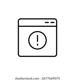 Exclamation Mark Displayed In A Browser Window Showing A Problem Alert Icon