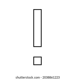 Marca de exclamación en la ilustración de vector gramática inglesa
