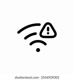 exclamation mark error warning wifi internet icon sign vector