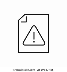 exclamation mark file icon sign vector