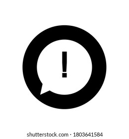 signo de exclamación ilustración vectorial de icono negro plano