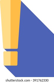 exclamation mark in flat design