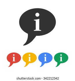 Exclamation mark. Flat design style. EPS 10