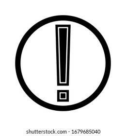 Marca de exclamación. Icono de web plano o signo aislado en fondo blanco. Colección de símbolos de diseño de tendencia moderna estilo de ilustración vectorial