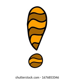 Exclamation mark. Grunge doodle sketch exclamation marks vector. exclamation marks illustration on white background