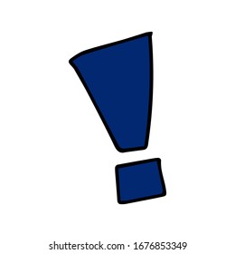 Exclamation mark. Grunge doodle sketch exclamation marks vector. exclamation marks illustration on white background