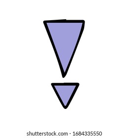 Exclamation mark. Grunge doodle sketch exclamation marks vector. exclamation marks illustration on white background