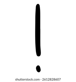 Exclamation mark hand draw icon vector. Exclamation illustration sign. FAQ symbol.