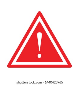Exclamation Mark Hazard Warning Icon Vector Design Symbol Illustration