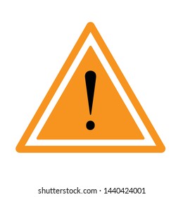 Exclamation Mark Hazard Warning Icon Vector Design Symbol Illustration