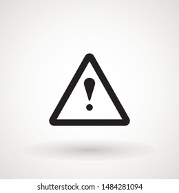 Exclamation Mark Hazard Warning Icon Caution Icon Vector Design Illustration. Flat illustration.