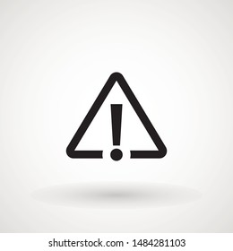 Exclamation Mark Hazard Warning Icon Caution Icon Vector Design Illustration. Flat illustration.
