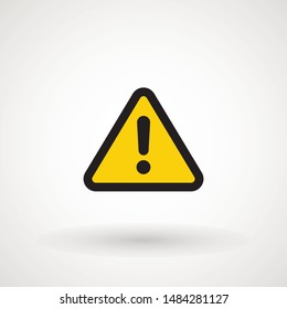 Exclamation Mark Hazard Warning Icon Caution Icon Vector Design Illustration. Flat illustration.