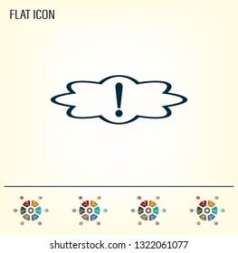 Exclamation mark. Exclamation mark. Hazard warning symbol. Flat design style. Vector EPS 10.