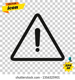Exclamation mark. Exclamation mark. Hazard warning symbol. Flat design style. Vector EPS 10.