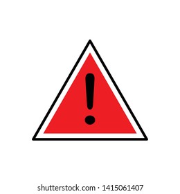 Exclamation Mark Hazard Warning Symbol Icon Vector Design Illustration