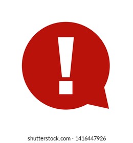 Exclamation mark. Exclamation mark. Hazard warning symbol. Flat design style. Vector EPS 10.